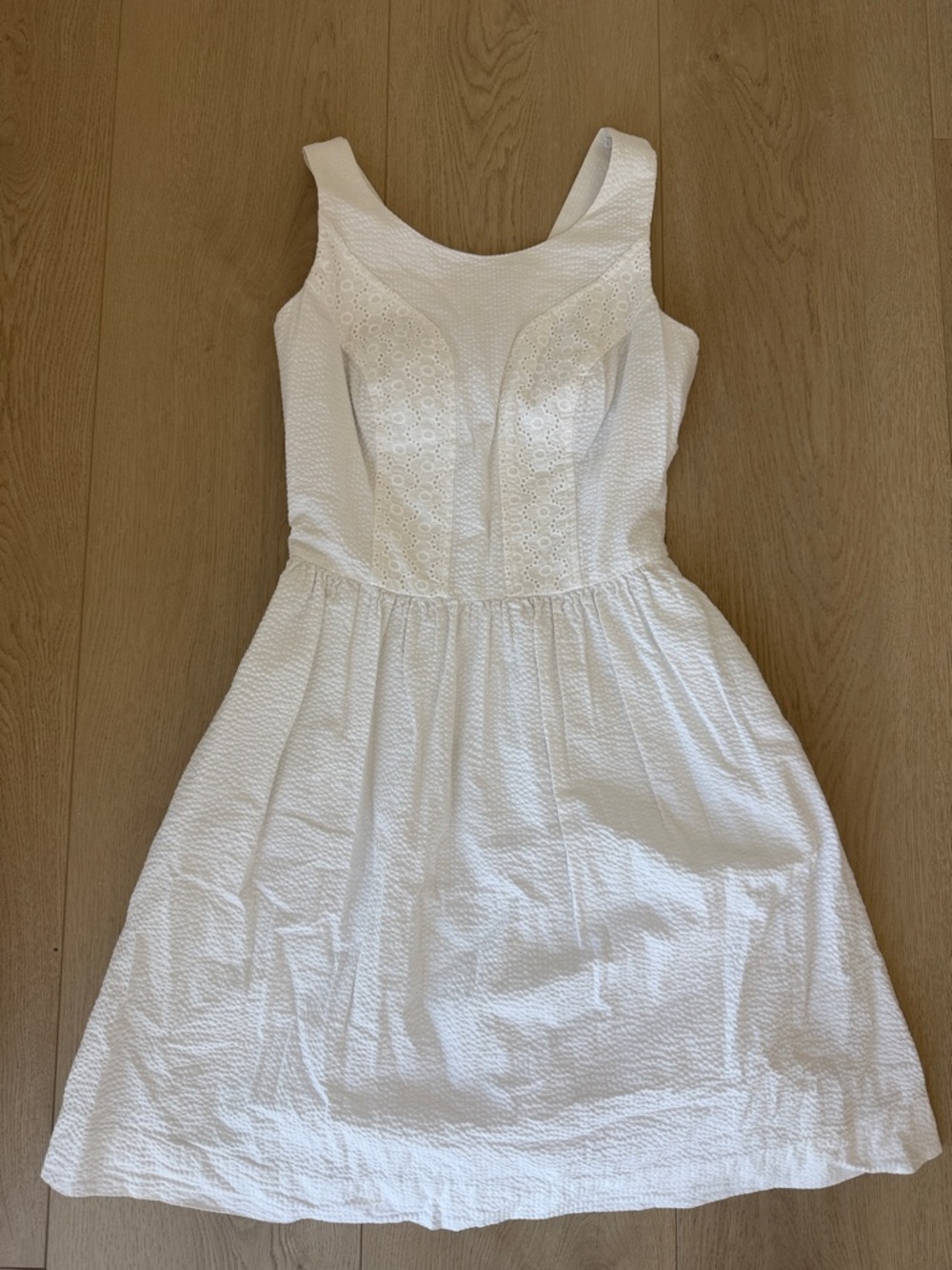 Lilly Pulitzer White Sleeveless Eyelet Fit & Flare Dress